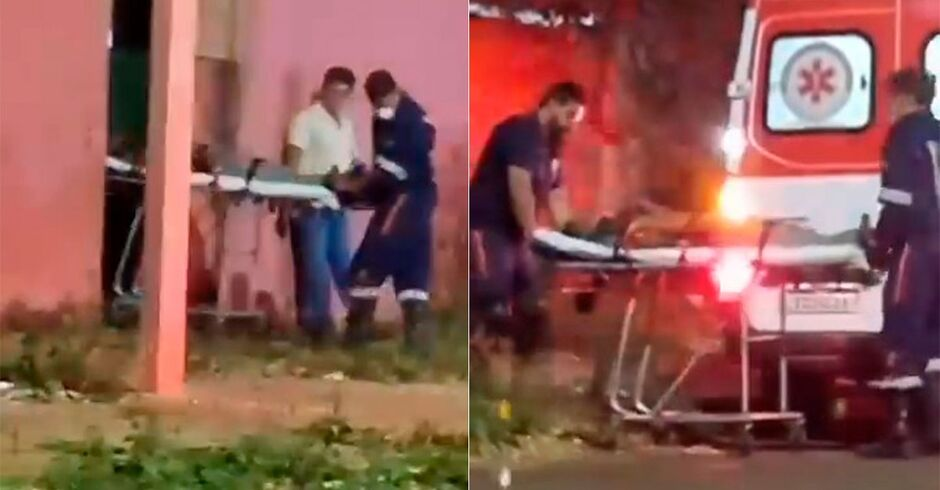 Ladrão de fios é socorrido após cair do telhado de casa