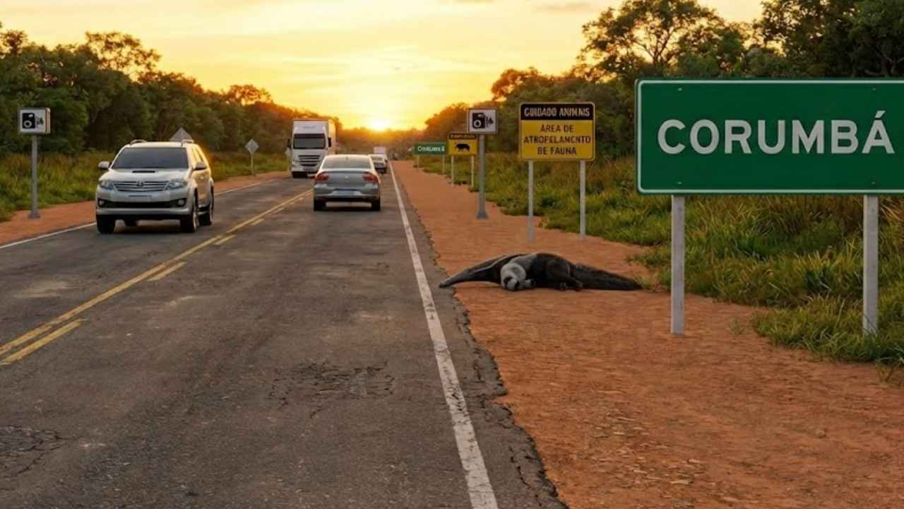 Com 3.800 animais mortos por ano pacote milionário tenta ‘blindar’ fauna pantaneira contra atropelamentos na BR-262